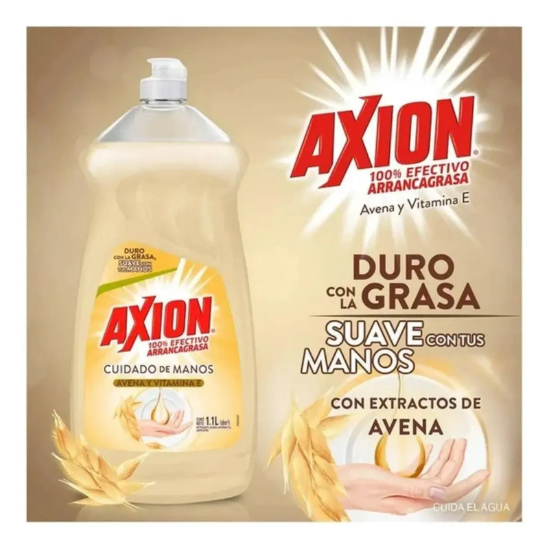 Jabón Líquido Axion Avena Con Vitamina E 1.1 L (2 Piezas)