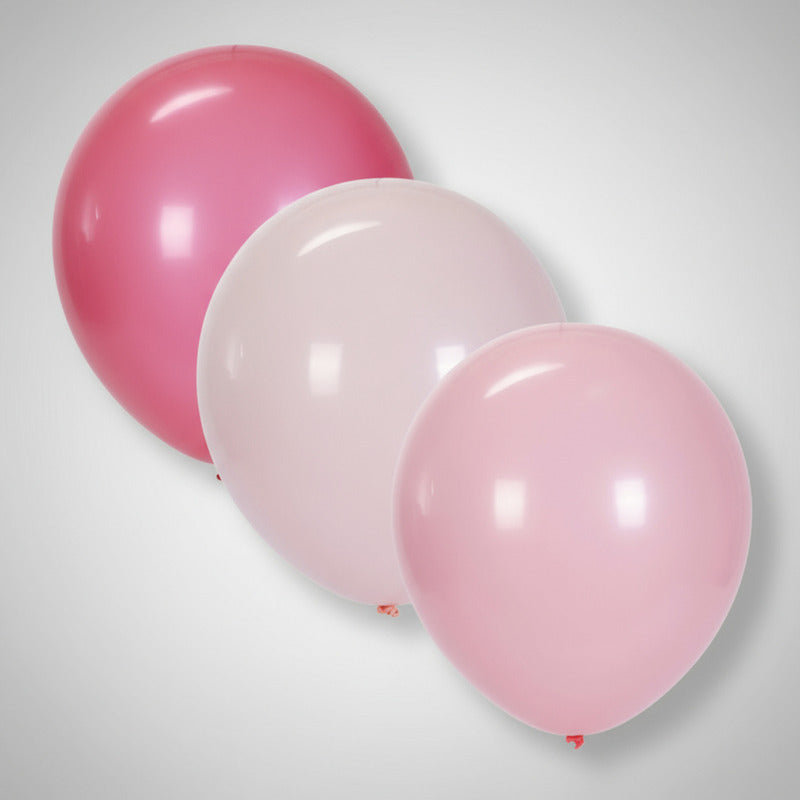 Globos Surtidos De 30cm Tonos Rosas 60 Piezas Surtido Rosas
