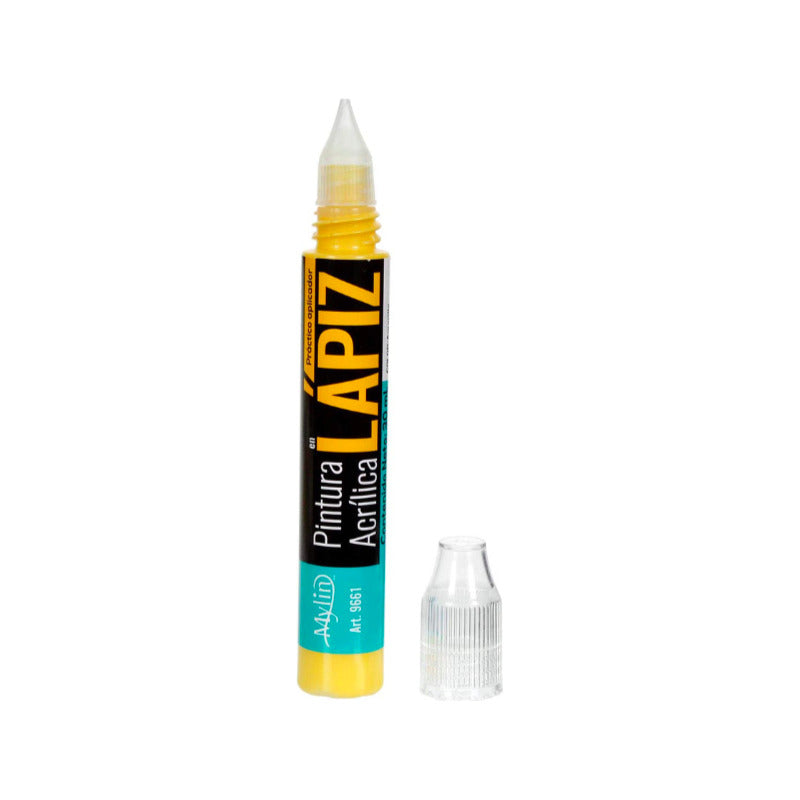 Pintura Acrílica En Lápiz Color Amarillo 1 Pieza De 30ml Amarillo