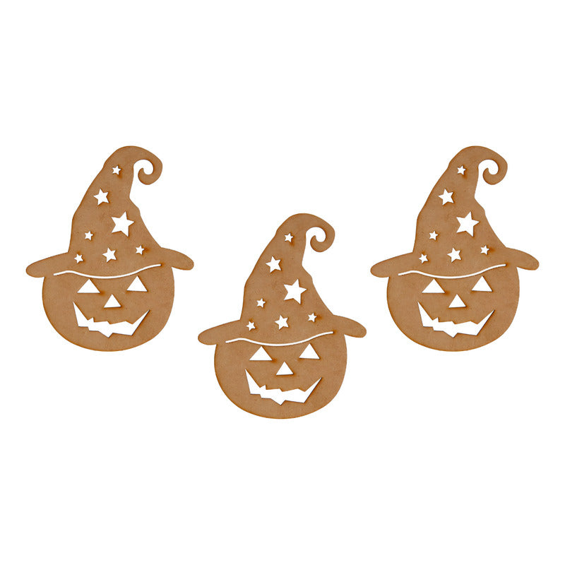 Halloween Figurita Decorativa Calabaza Bruja De 12cm 3pz