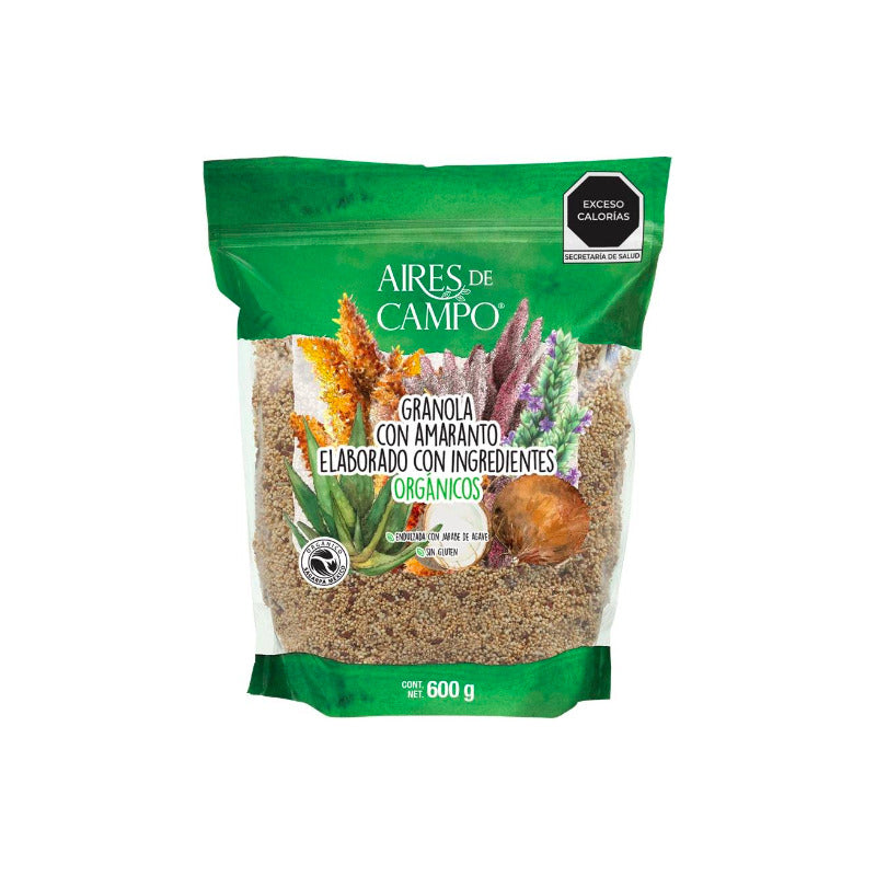 Granola Aires De Campo Con Amaranto 10 Paquetes De 600 G