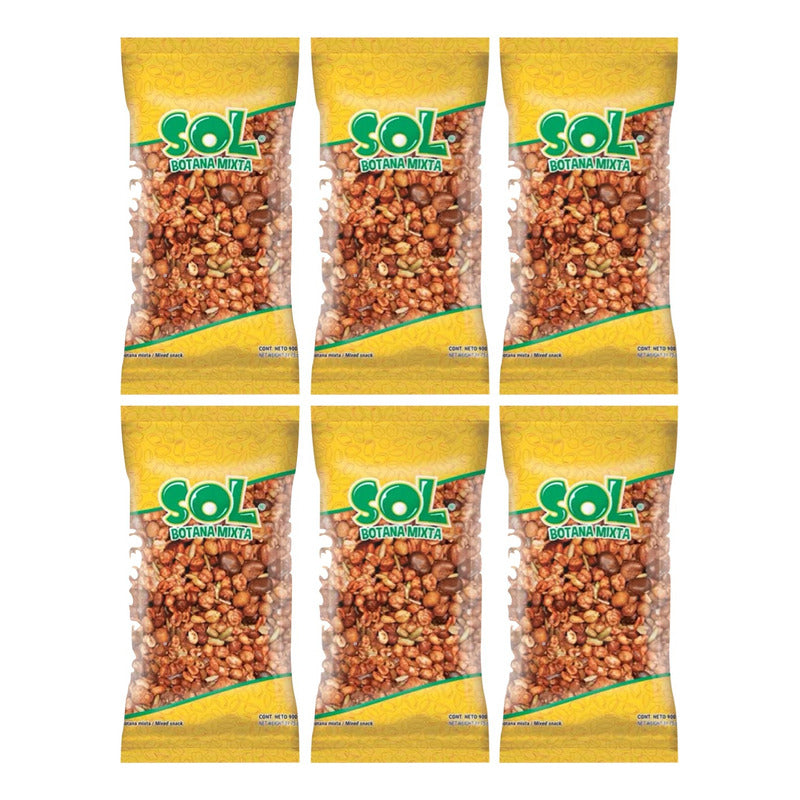 Botanas Sol Botana Mixta Con 900g (6piezas)