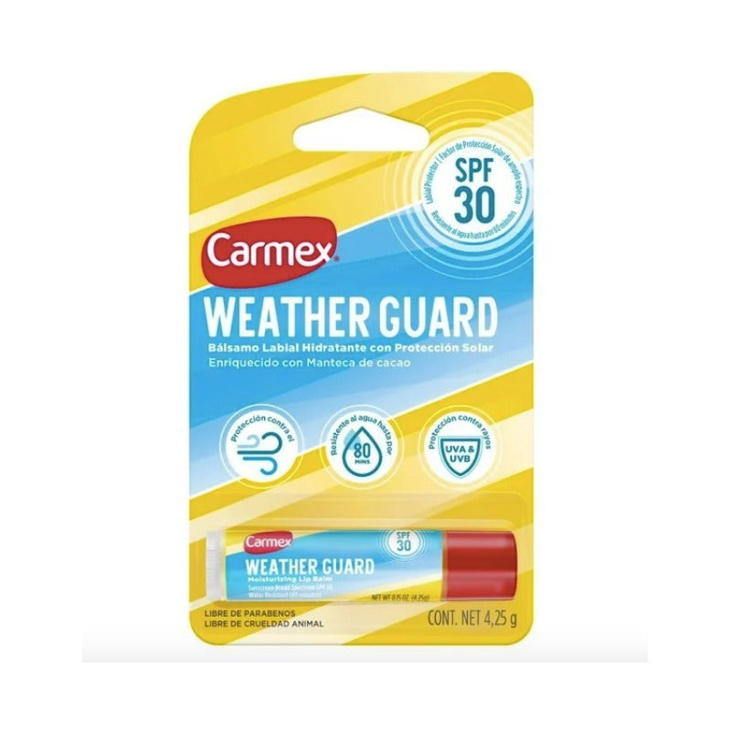 Bálsamo Labial Carmex Hidratante Con Fps 30/ 6 Pzas De 4.25g