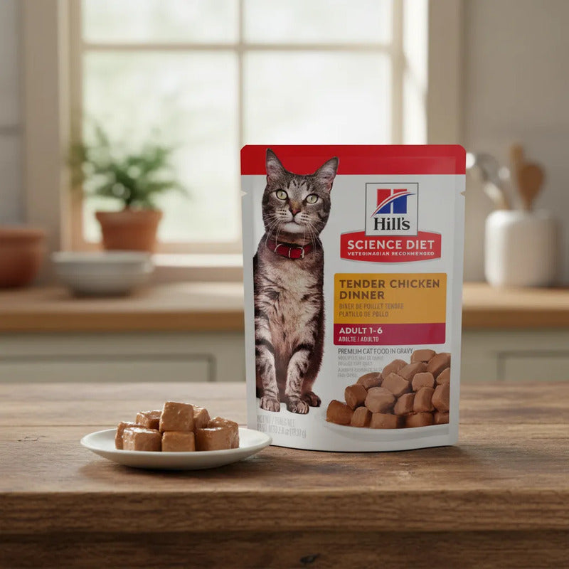 Alimento Húmedo Gato Adulto Pollo Trocitos En Gravy, 79 G
