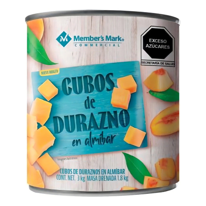 Duraznos En Cubos Member's Mark En Almíbar 3 Kg