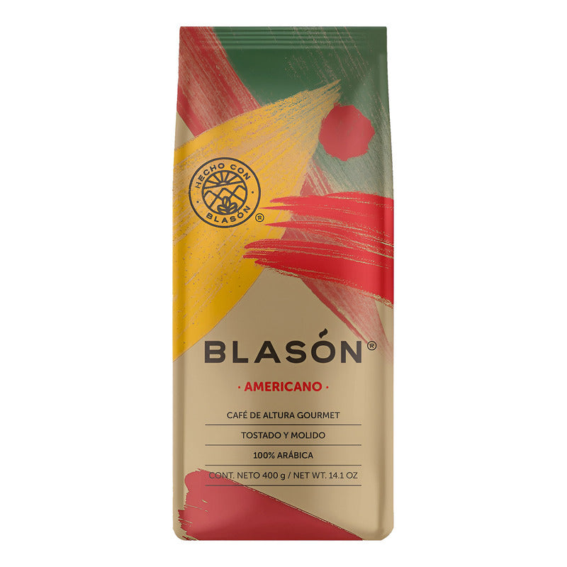 Café Gourmet Tostado Y Molido Americano Blasón 400 G