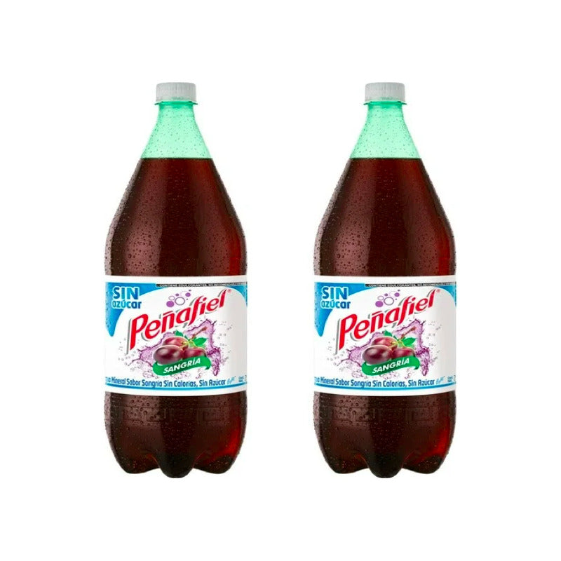 Agua Peñafiel Sin Azúcar Sabor Sangría 8 Piezas De 2 Litros