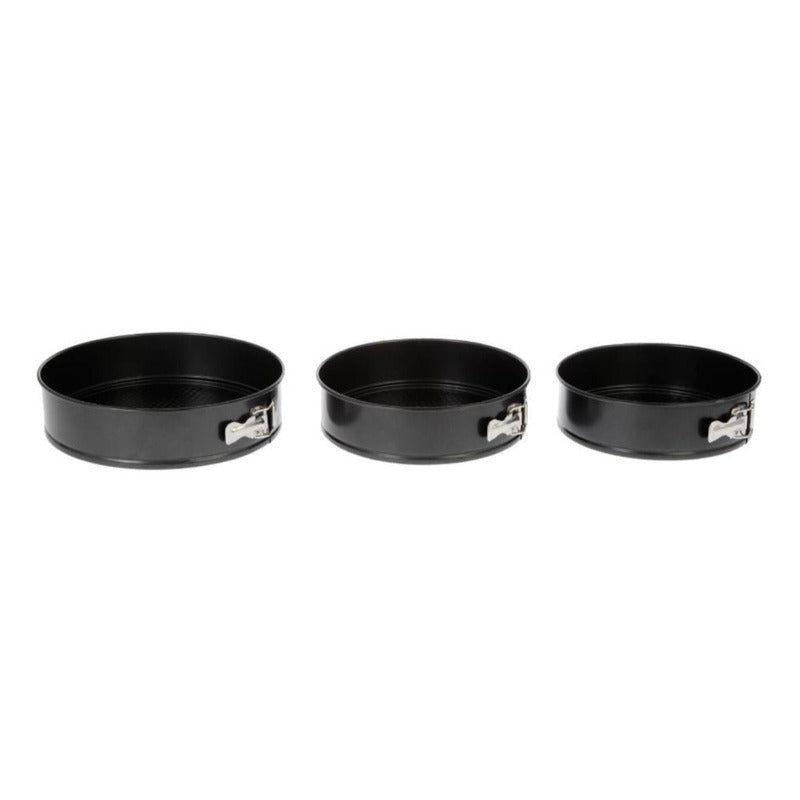 Set De 3 Moldes Dulces Besos Aluminio Gris Obscuro Negro