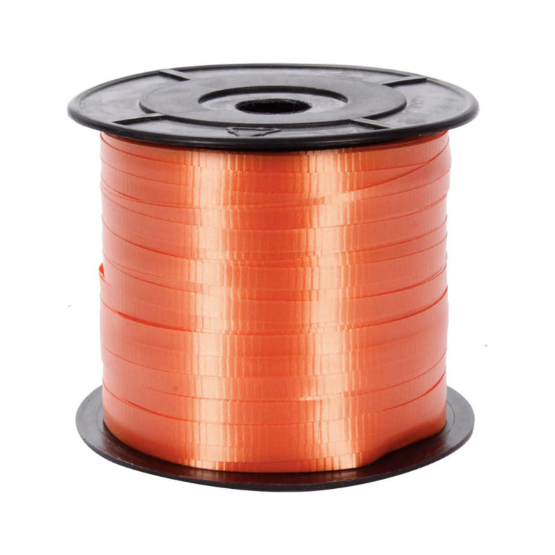 Listón Curling Color Naranja 1 Carrete De 5mm X 91m Naranja Curling