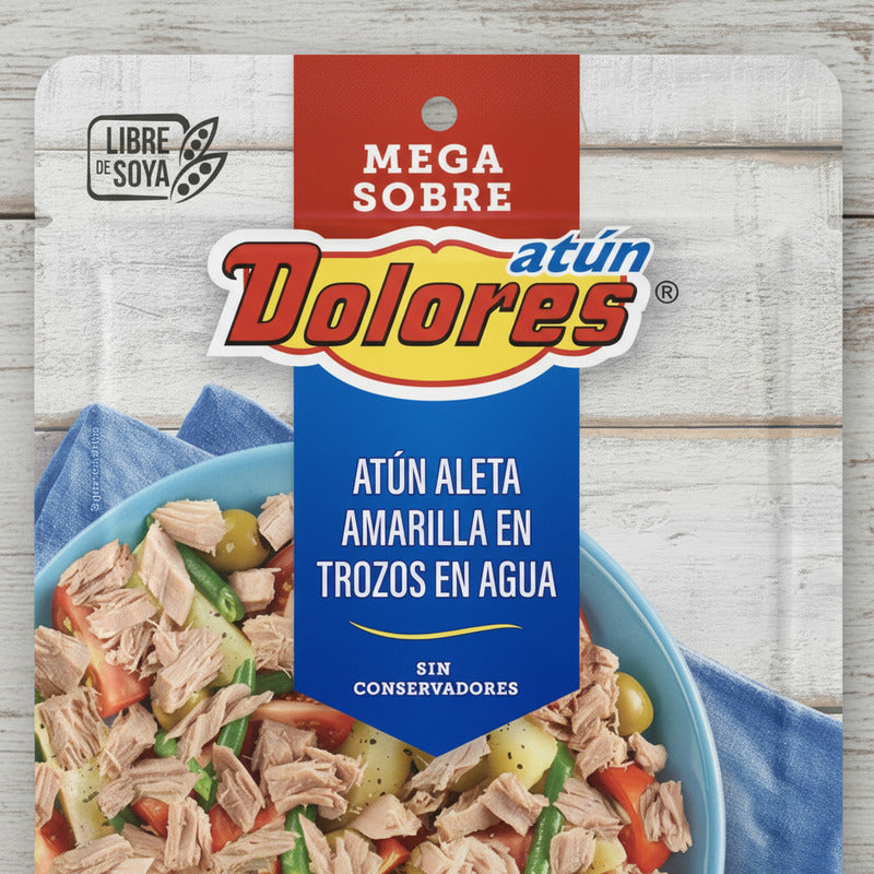 Atún En Agua Dolores Mega Sobre 3 Piezas De 180gr