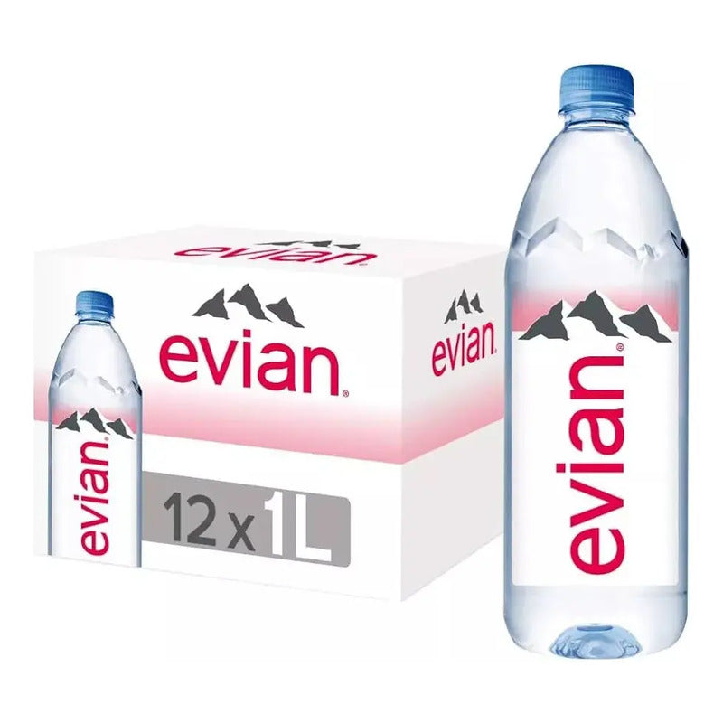 Agua Evian 12 Pzs. De 1 Lt. C/u