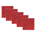 Hoja De Fomi Diamantado Color Rojo De 23x30cm 20 Piezas