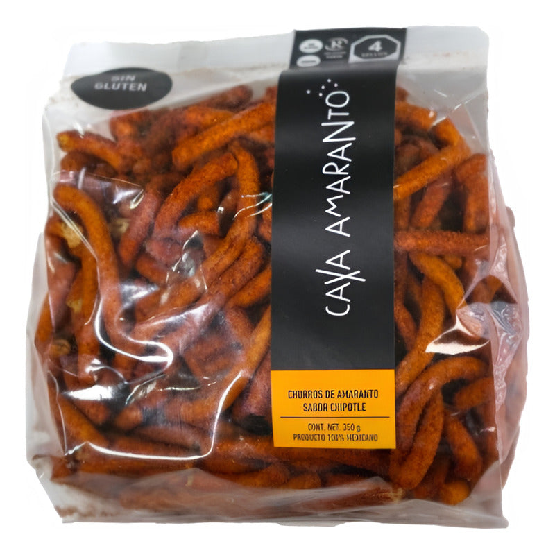 Churritos De Amaranto Caxa  Sabor Chipotle 3 Pz De  350 G
