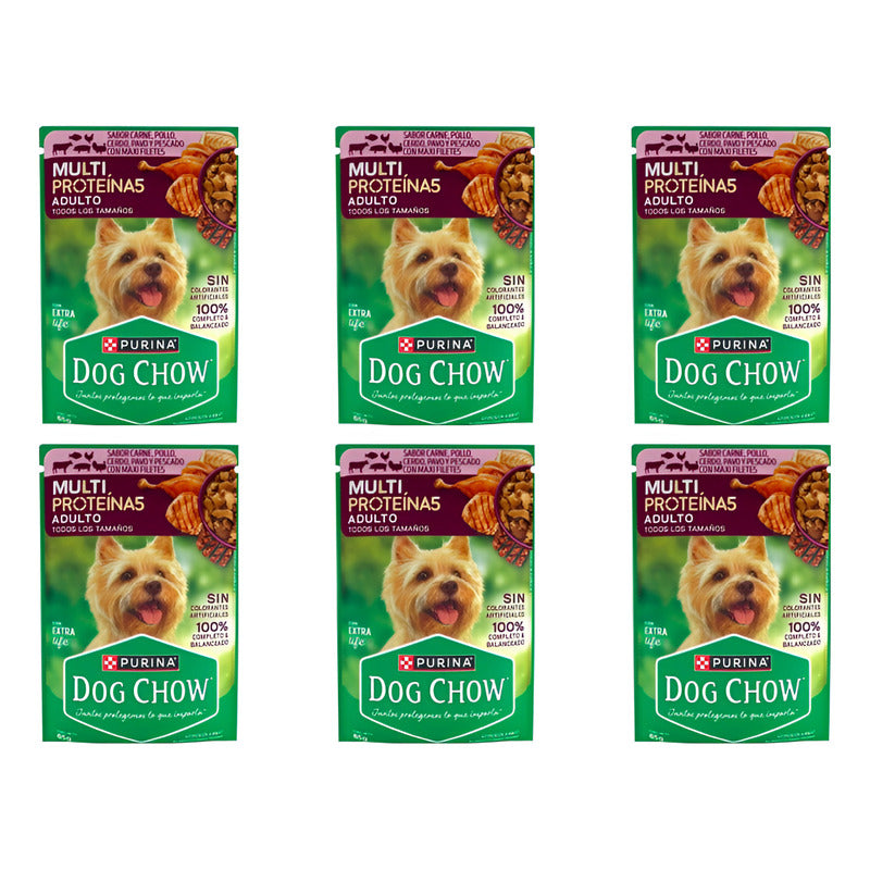 Alimento Para Perro Purina Dog Chow Multiproteinas 6pz D 85g
