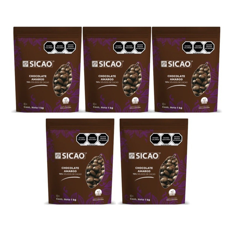 Chocolate Amargo 70% Cacao Sicao 1 Kg