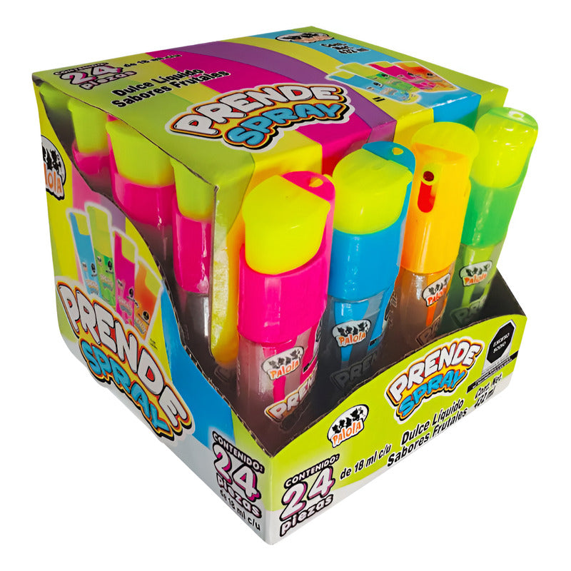 Caramelo Liquido Prende Spray Las Delicias 1 Paq De 24 Pzas