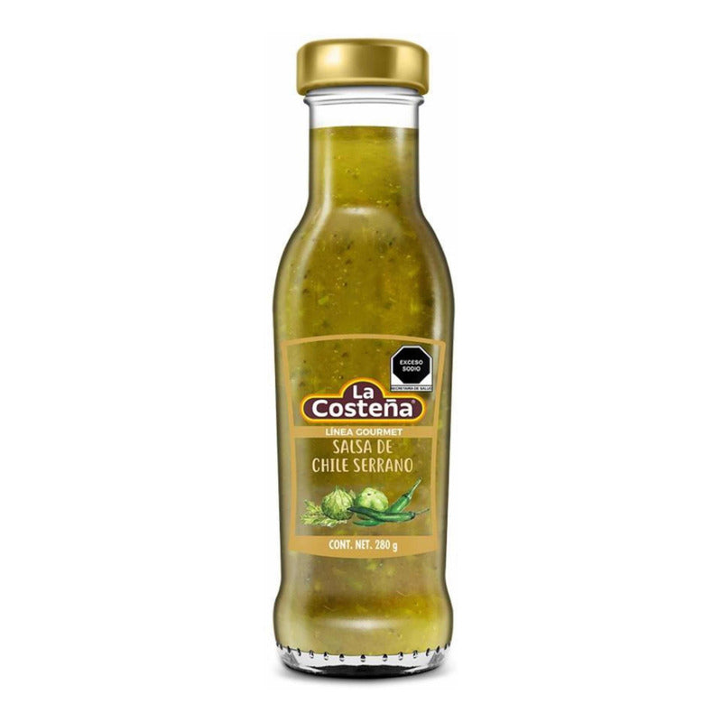 Salsa La Costeña Línea Gourmet De Chile Serrano 280 G 6pack