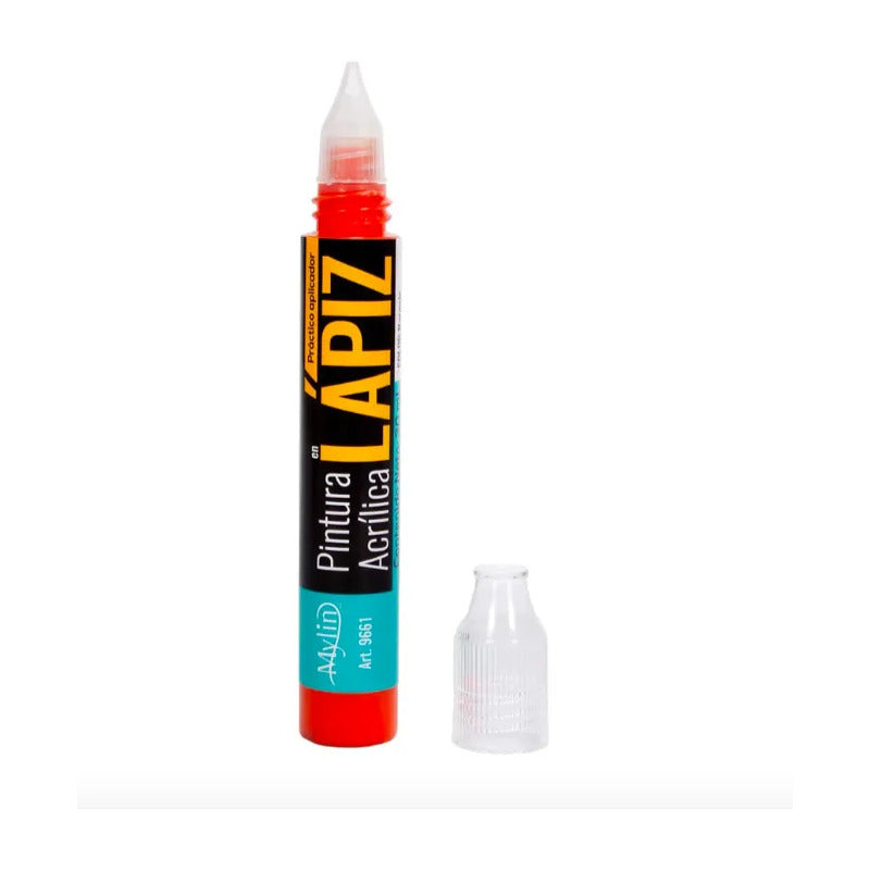 Pintura Acrílica En Lápiz Color Naranja 1 Pieza De 30ml Naranja