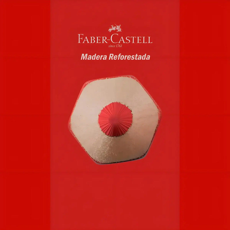 Lápices De Colores Faber-castell Hexagonal De 24 Piezas Varios