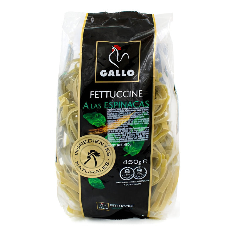2 Pza Pasta Gallo Fettuccine A Las Espinacas 450 G