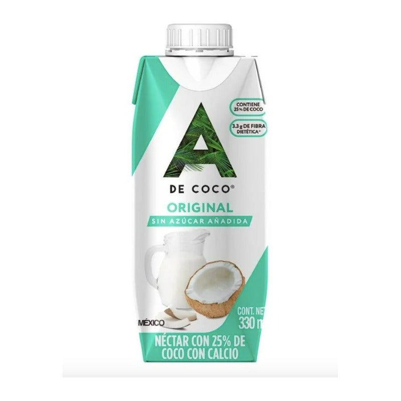 A De Coco Original Nectar De Coco Sin Azucar 6 Pzas De 330ml