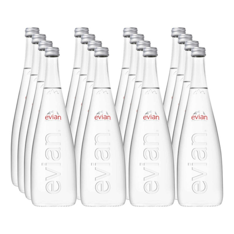 Agua Natural Mineral Evian 750ml (12piezas)