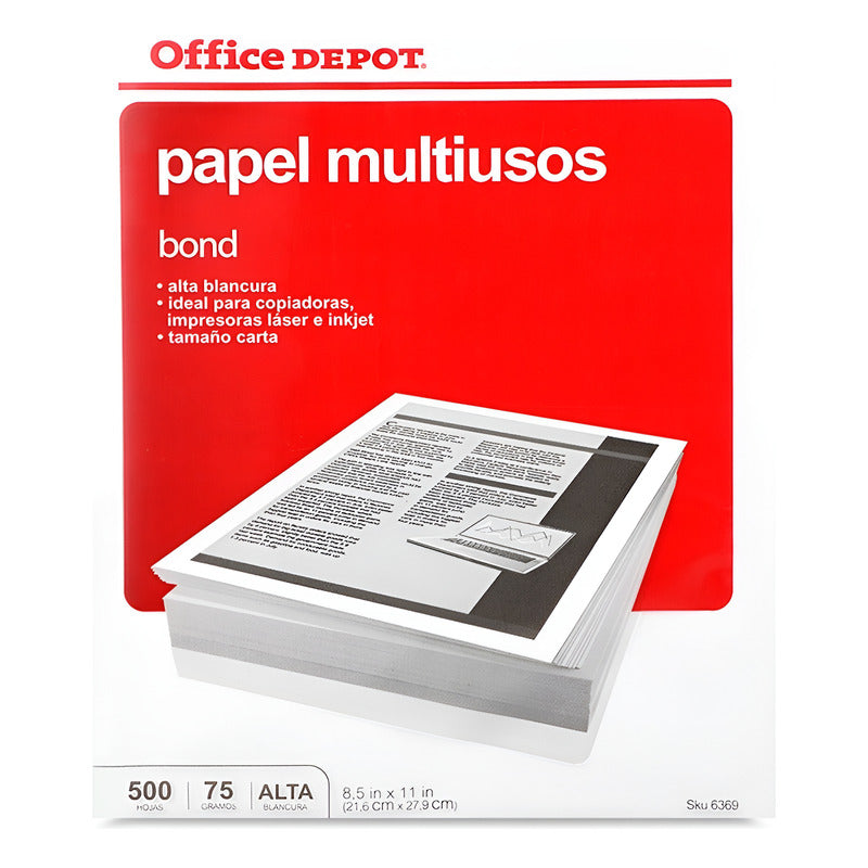 Caja De Papel Blanco / 10 Paquetes De 500 Hojas C/u Blanco