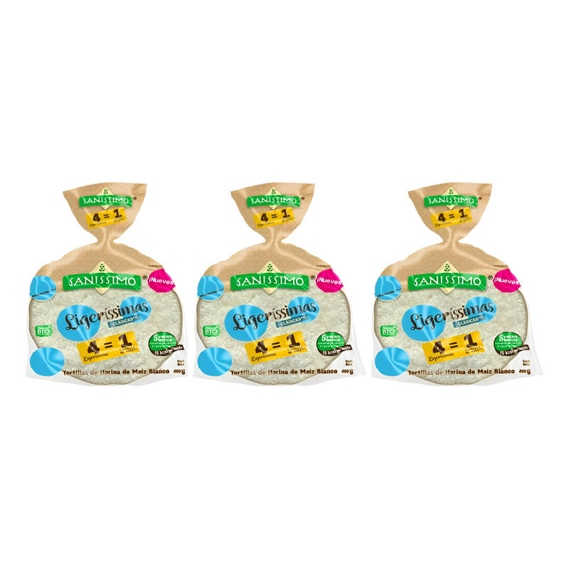Tortillas Sanissimo Ligerissimas Clásicas 3 Piezas De 400g