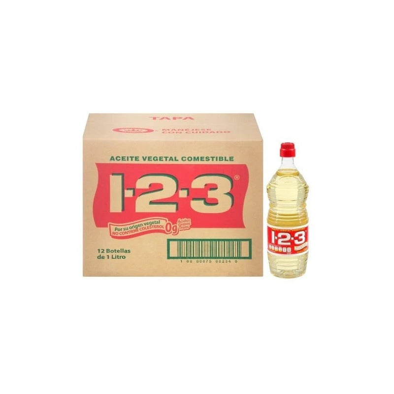 Caja De Aceite Comestible  123 ( 9 Pzs De 1l)
