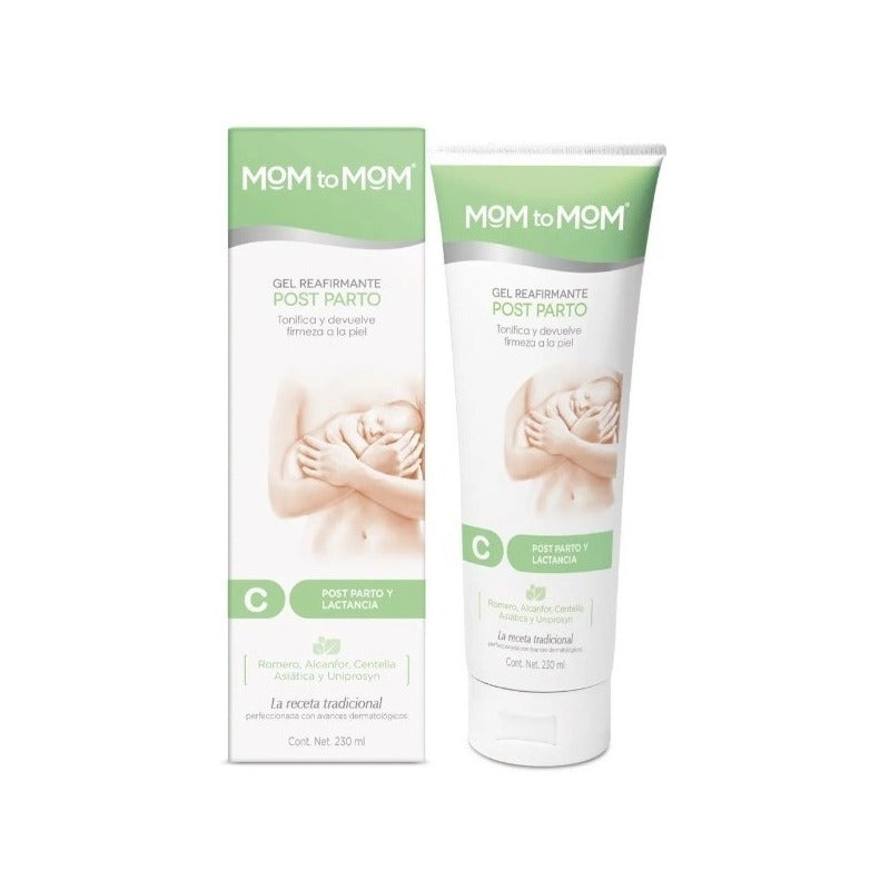 Mom To Mom Etapa C Gel Reafirmante Para Abdomen Mujer - 230ml - Con Romero Y Centella Asiática - Crema Reafirmante Corporal Para Flacidez Abdominal