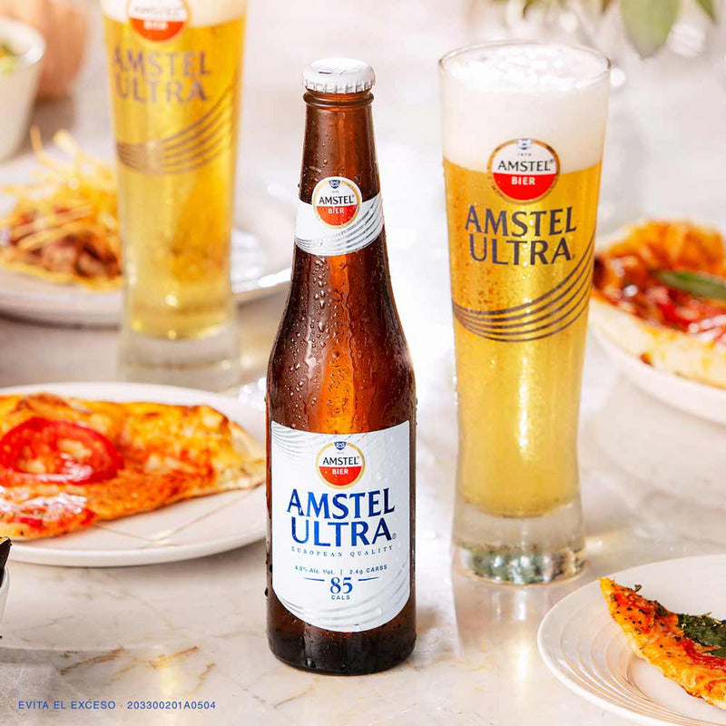 Cerveza Clara Amstel Ultra 24 Pack Botella 355 Ml