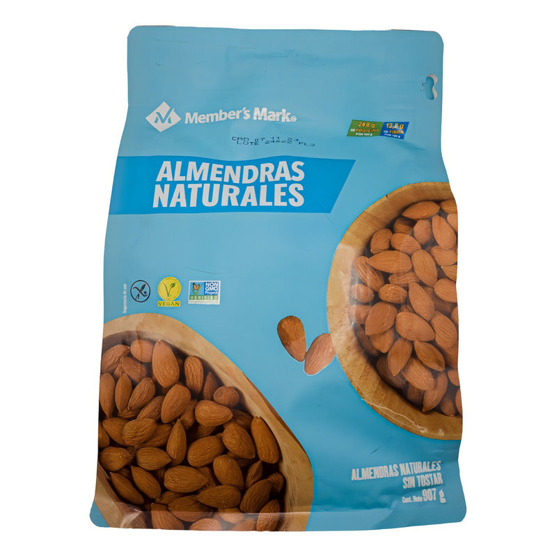Bolsa De Almendras Naturales Sin Tostar Member's Mark 907 Gr