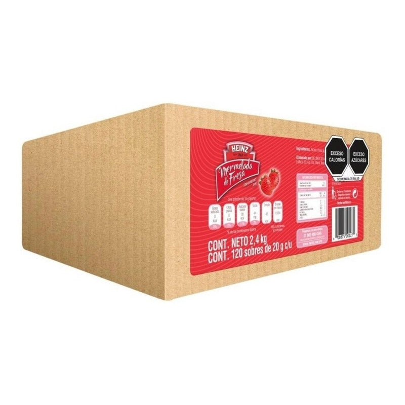 Mermelada De Fresa Heinz 120 Blisters De 20g C/u (2.4 Kg)
