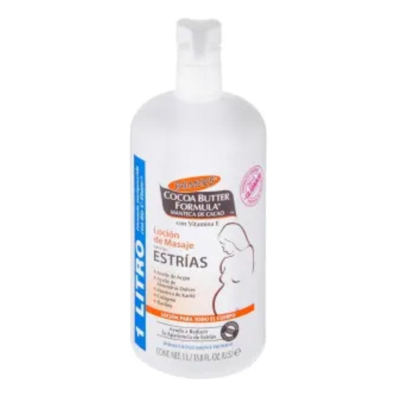 Palmers Loción De Masaje Antiestrías Con Manteca De Cacao, Hidrata La Piel, 1000 Ml