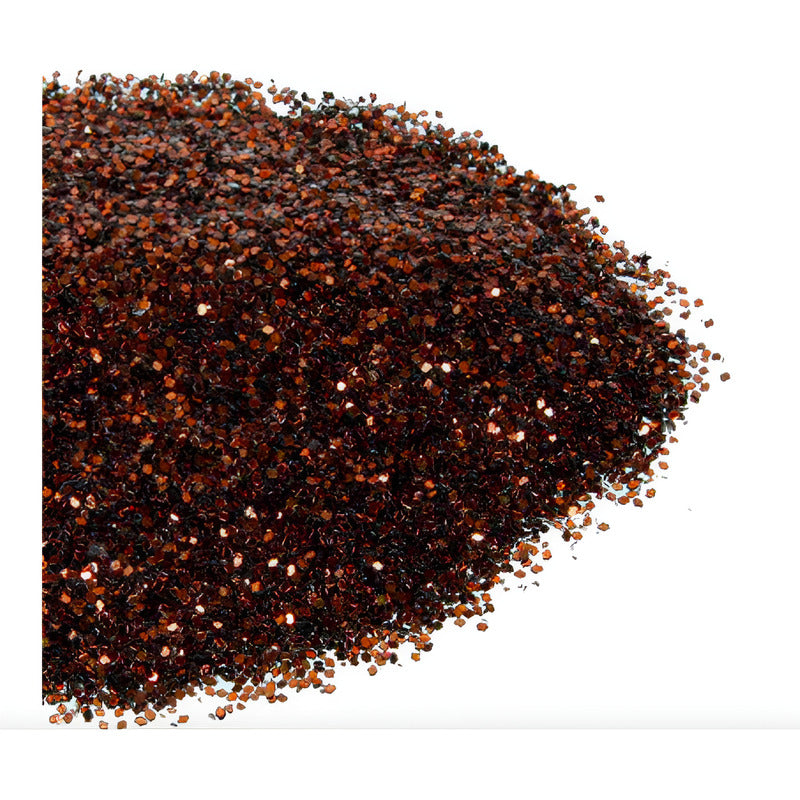 Diamantina Del #1 Color Café Metalico De 1mm 6 Piezas De 50g Café