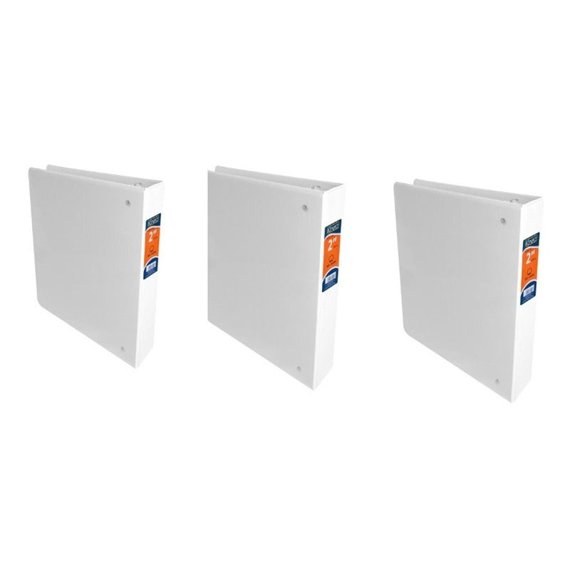 3 Carpetas  Azor 2    Tamaño Carta Con 3 Herrajes Blanco