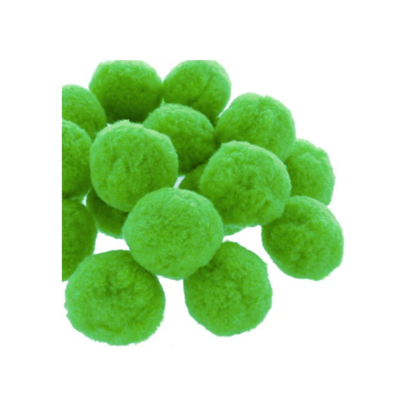 Mercería Pompoms D 50mm Color Verde Brillante 2 Paq Con 30pz