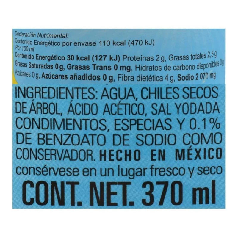 Salsa Picante Valentina Mariscos De 370ml C/u (3piezas)