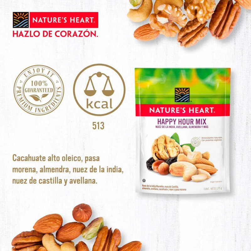 Nuez De La India Nature's Heart Happy Hour Mix 170g