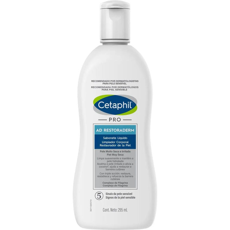 Cetaphil Restoraderm Pro Ad Limpiadora Facial, 295 Ml
