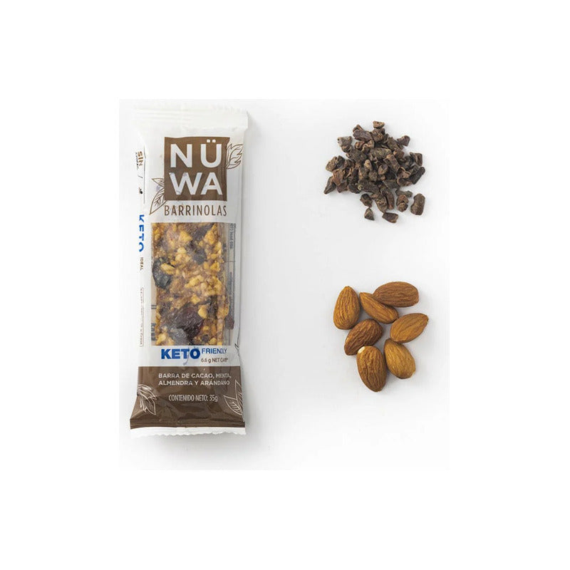 Barrinolas Nüwa Cacao, Arándano Y Almendra. 140 G (3 Piezas)