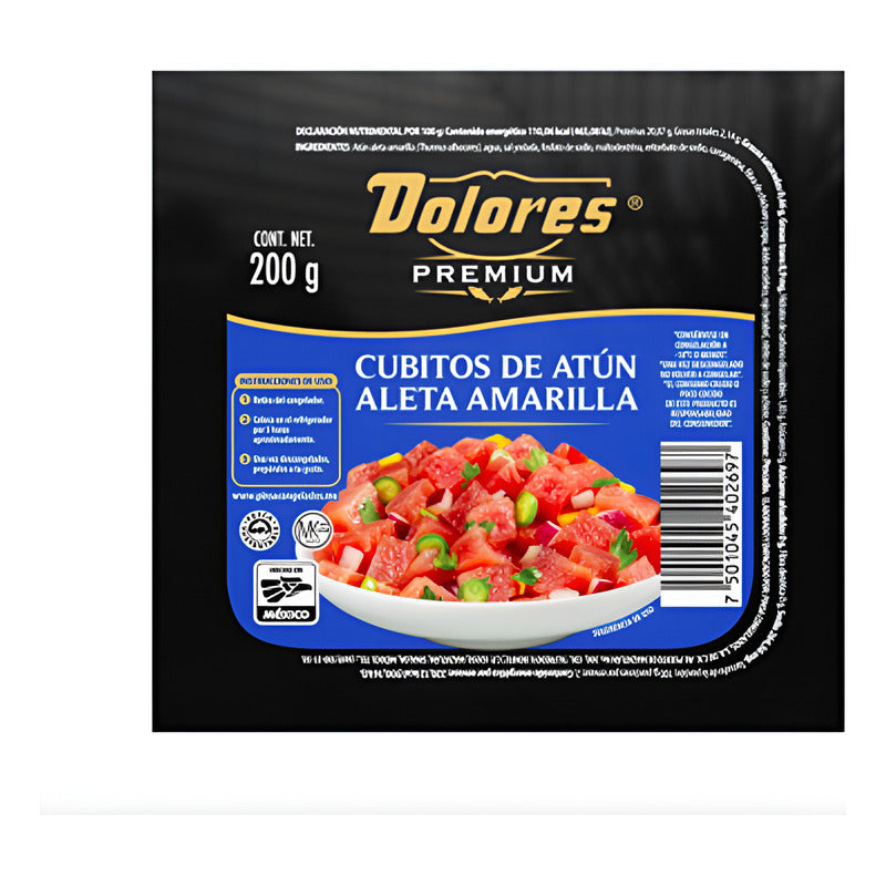 Atún Dolores Cubitos De Atún Aleta Amarilla 1 Pieza De 200gr