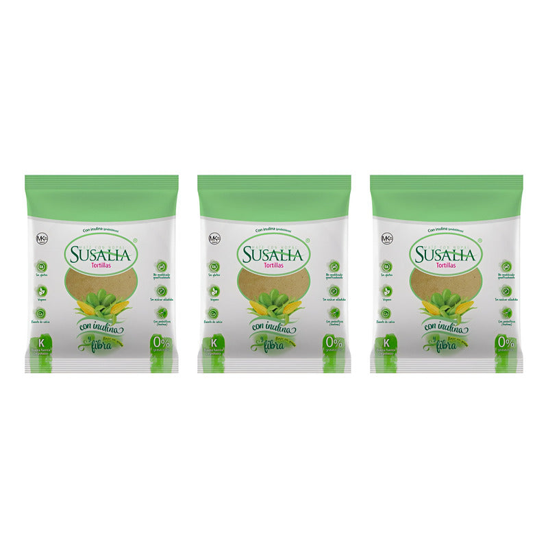 Tortillas Susalia Maíz Con Nopal 3 Piezas De 500gr