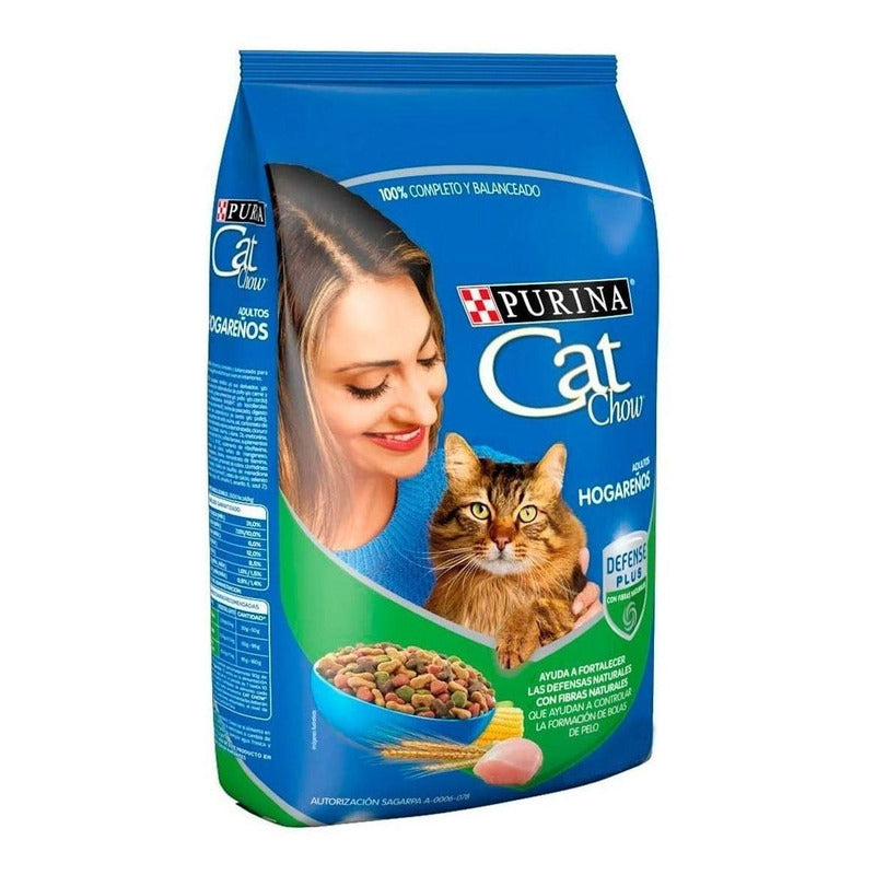 Alimento Cat Chow Defense Plus Hogareños Para Gato Adulto Sabor Carne De 9 Kg