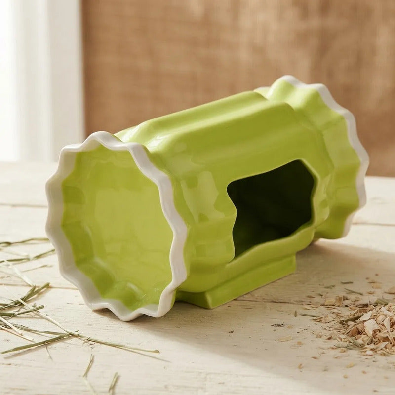 Escondite Cerámica Diseño Caramelo Verde Peq Roedores 1 Pza