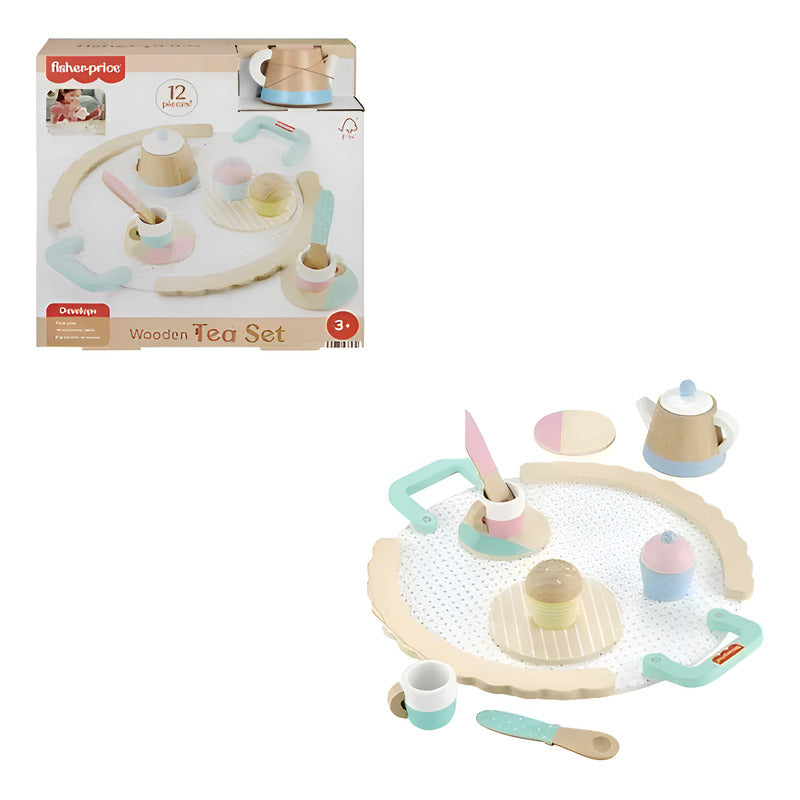 Juguete Para Bebés Fisher Price Juego De Té De Madera Beige/rosa/azul