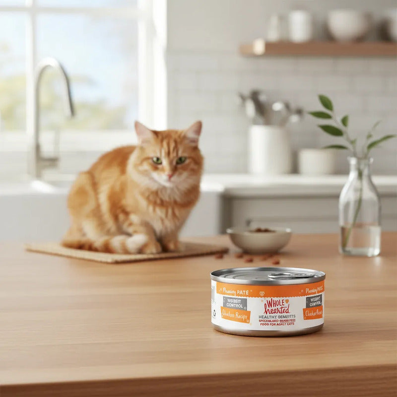 Alimento Natural Control De Peso De Gato Adulto Pollo 156 G