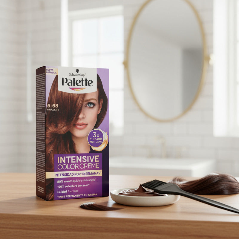 Tinte Para Cabello Palette 5-68 Chocolate 4 Piezas De 50ml 5-68 Chocolate