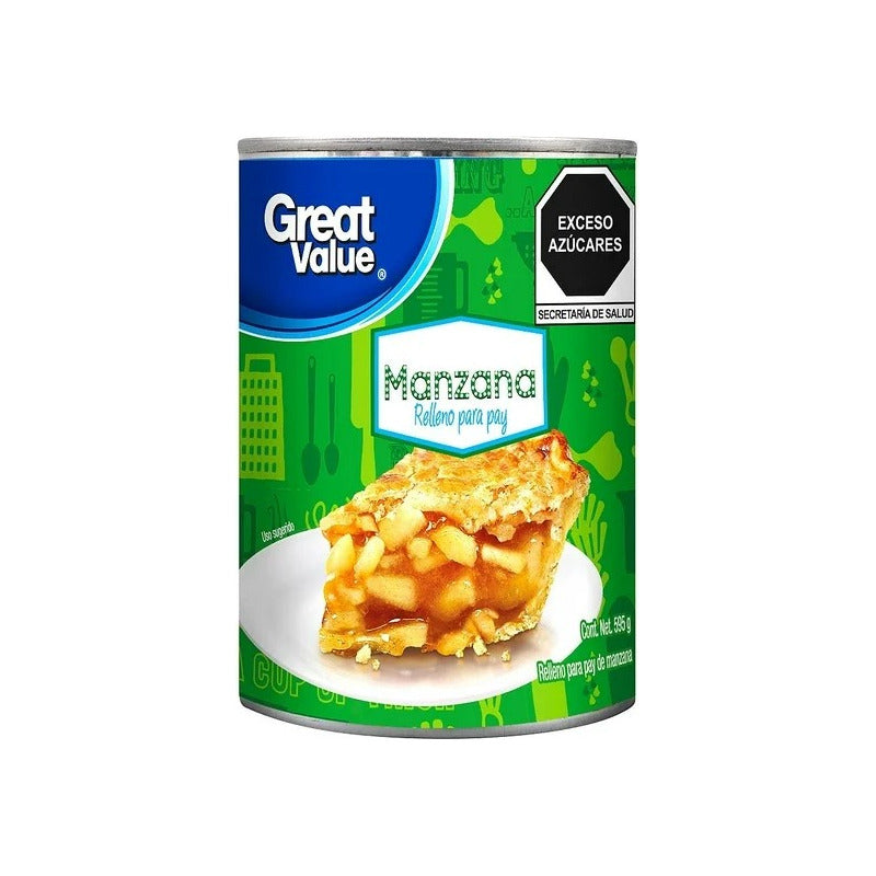 Relleno De Fruta  Para Pay Great Value D Manzana 595g (4pzs)
