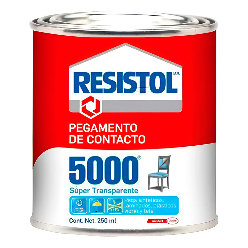Pegamento De Contacto Resistol 5000 Transparente 250 Ml Sin Color